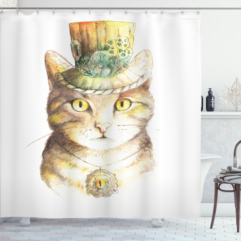 Watercolor Effect Animal Shower Curtain