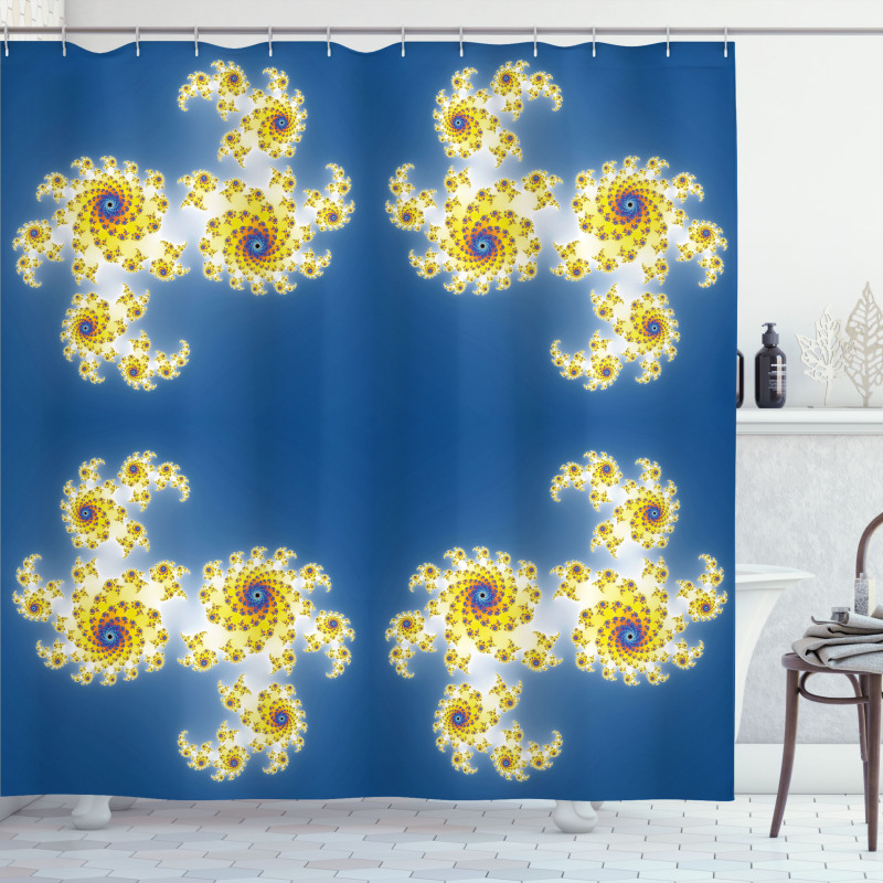 Floral Psychedelic Art Shower Curtain