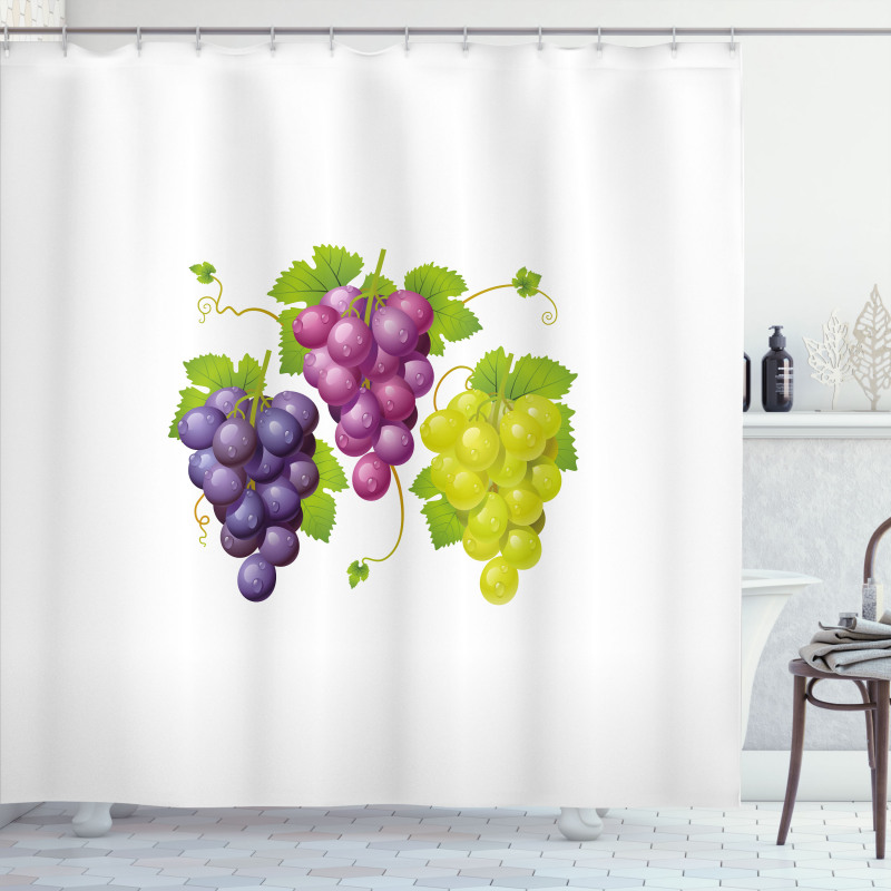 Ivy Burgundy Region Shower Curtain