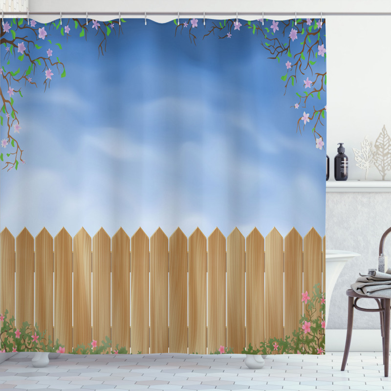 Swiled Spring Season Shower Curtain