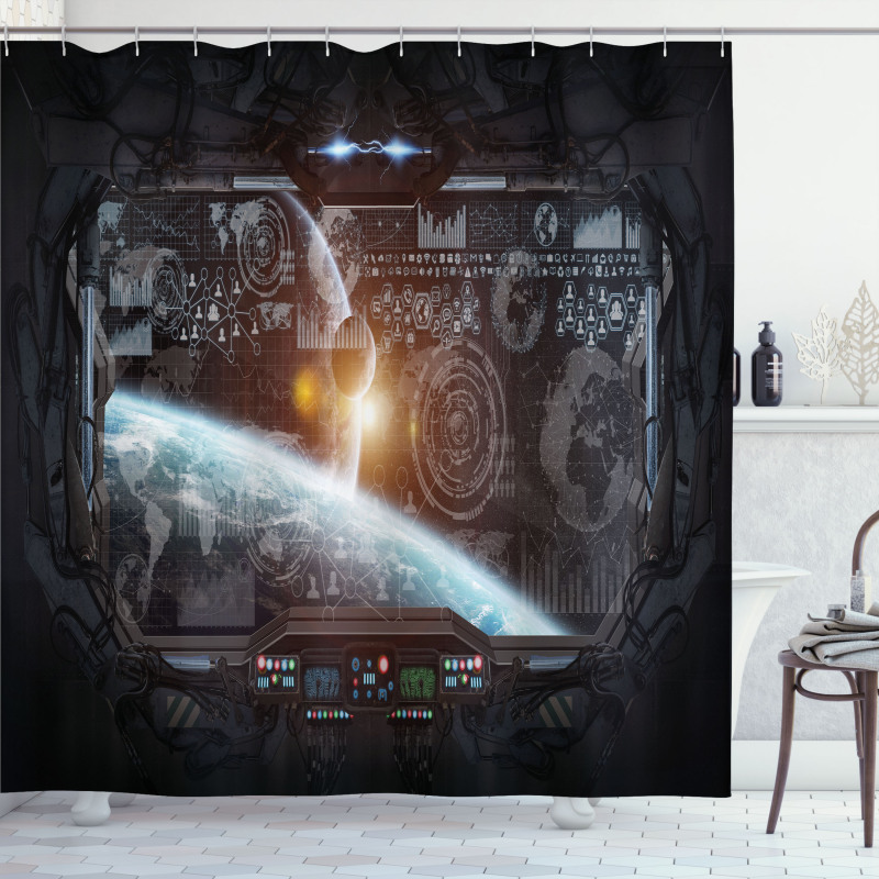 Wold Stardust Scenery Shower Curtain