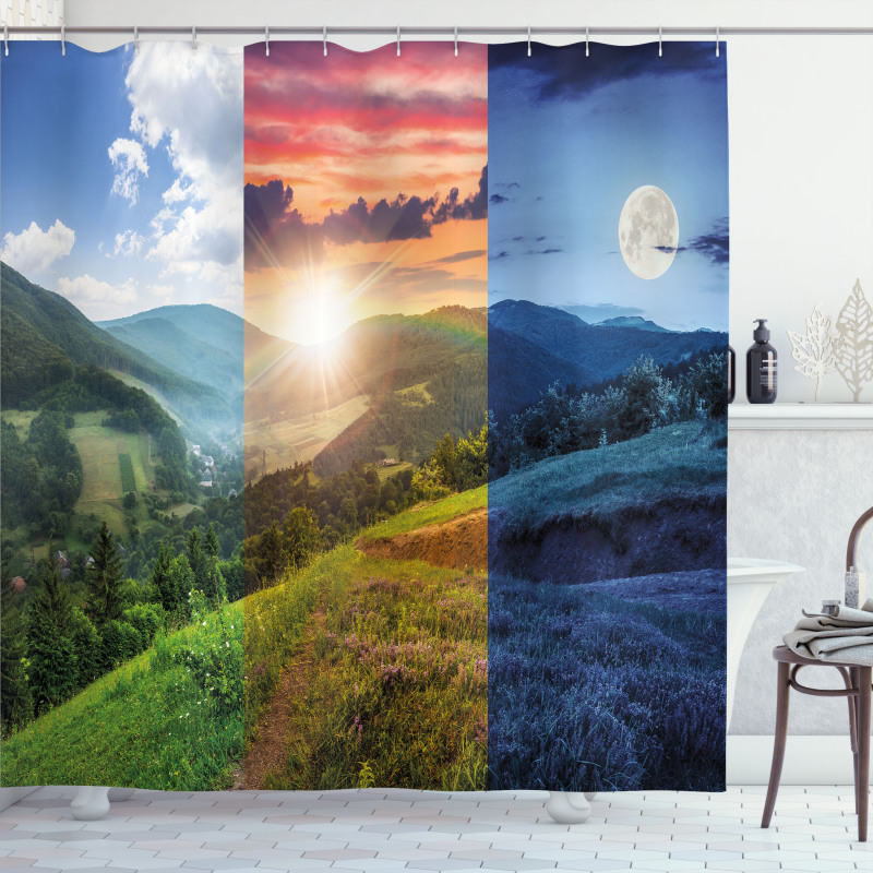 Mountain Forest View Shower Curtain