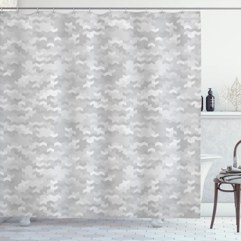 Puzzle Like Pattern Shower Curtain
