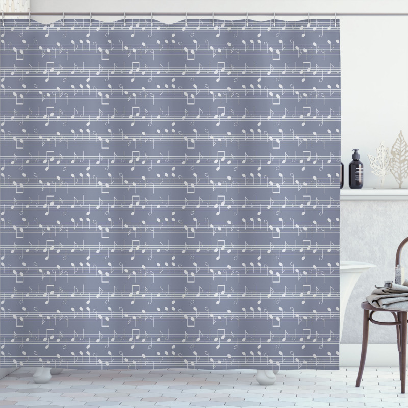 Piano Jazz Melody Music Shower Curtain