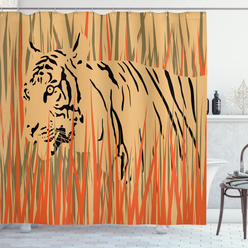 Tiger Jungle Shower Curtain