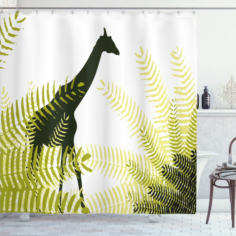 National Park Giraffe Shower Curtain