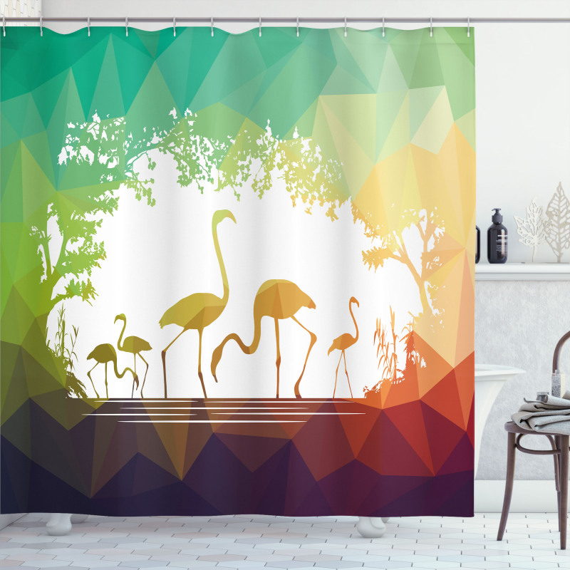 Flamingo Wild Animals Shower Curtain