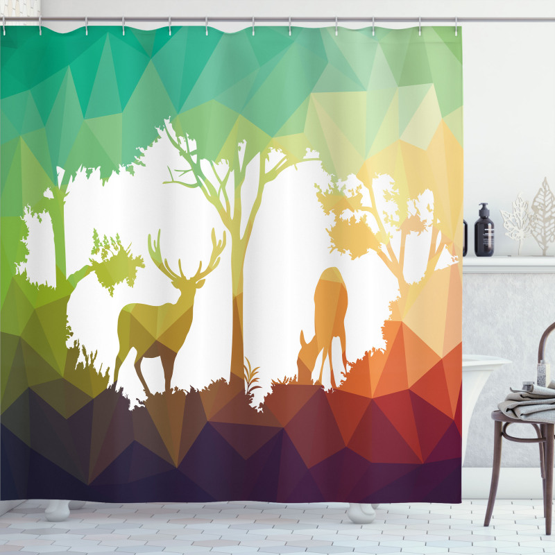Desert Hunter Graphic Shower Curtain
