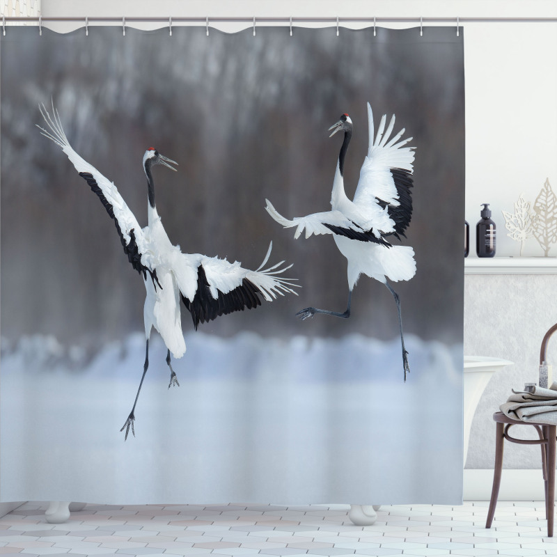 Romantic Bird Wings Shower Curtain