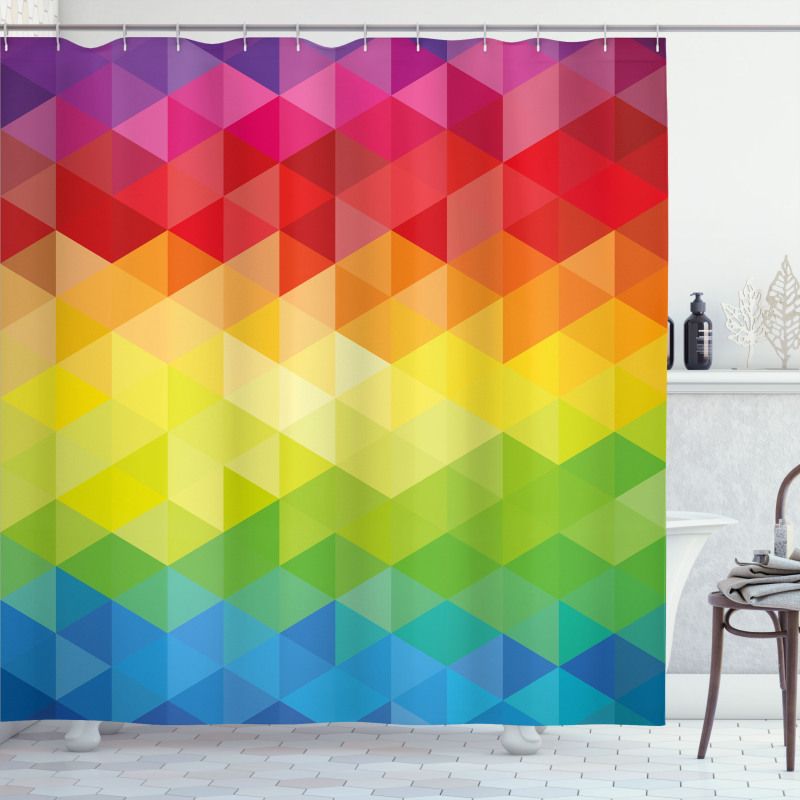 Triangle Daimond Shower Curtain