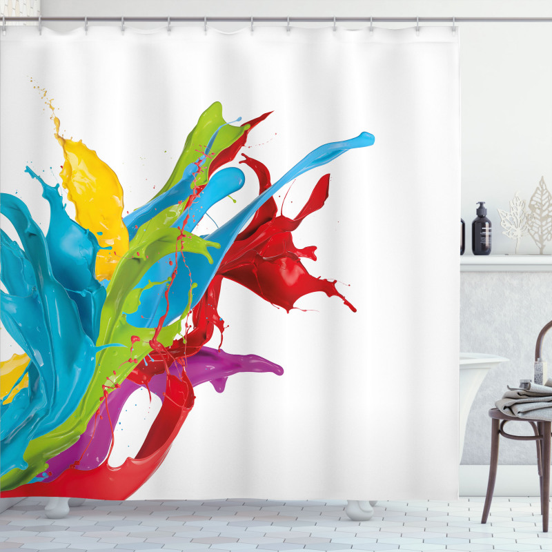 Surreal Digital Paint Shower Curtain