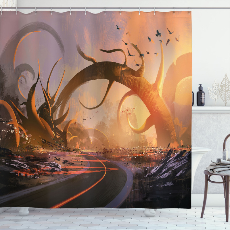 Fairy Sunset Highway Shower Curtain