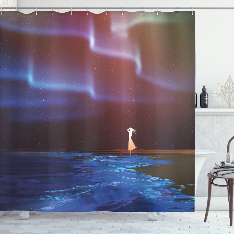 Psychedelic Sky Star Shower Curtain