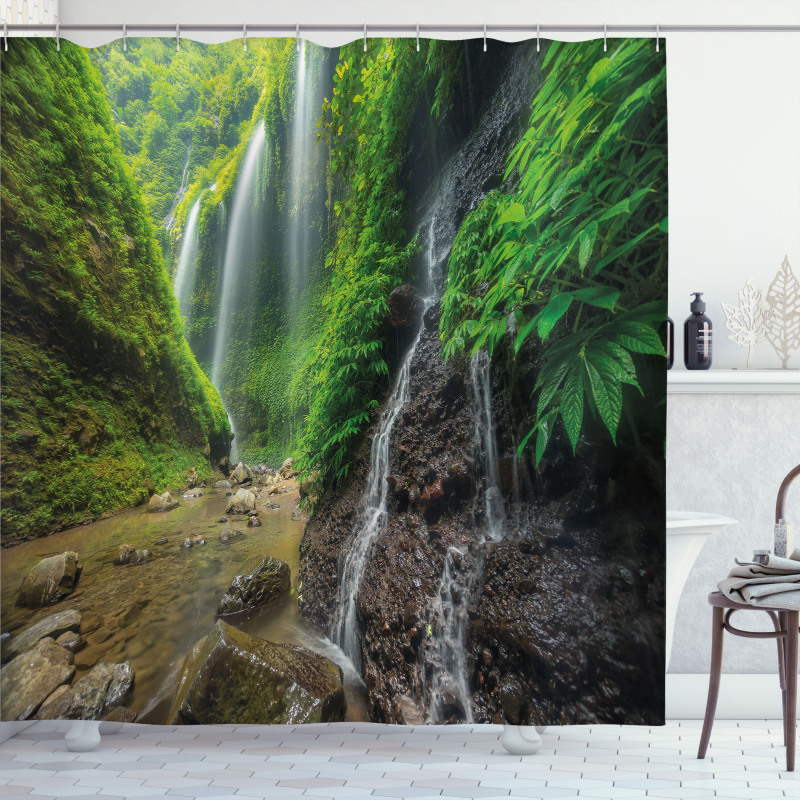Waterfall Forest Shower Curtain