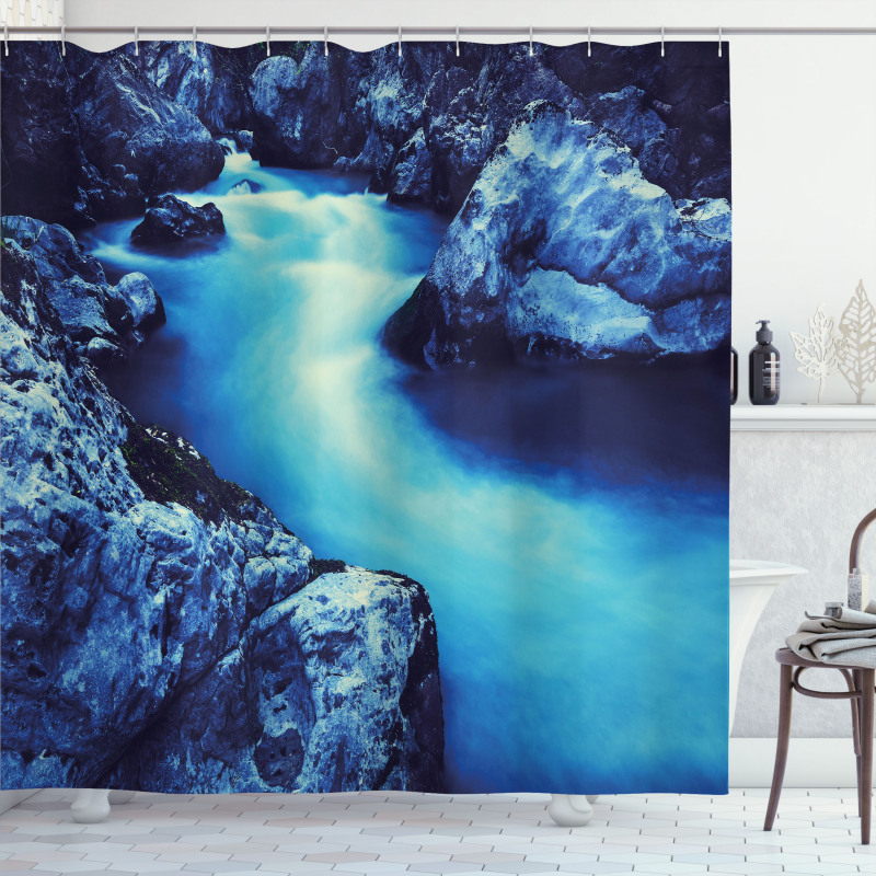 Frozen Lake in Winter Shower Curtain