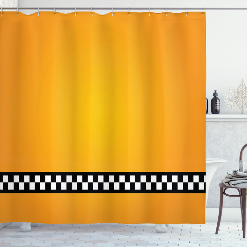 Yellow Cab Artdeco Shower Curtain