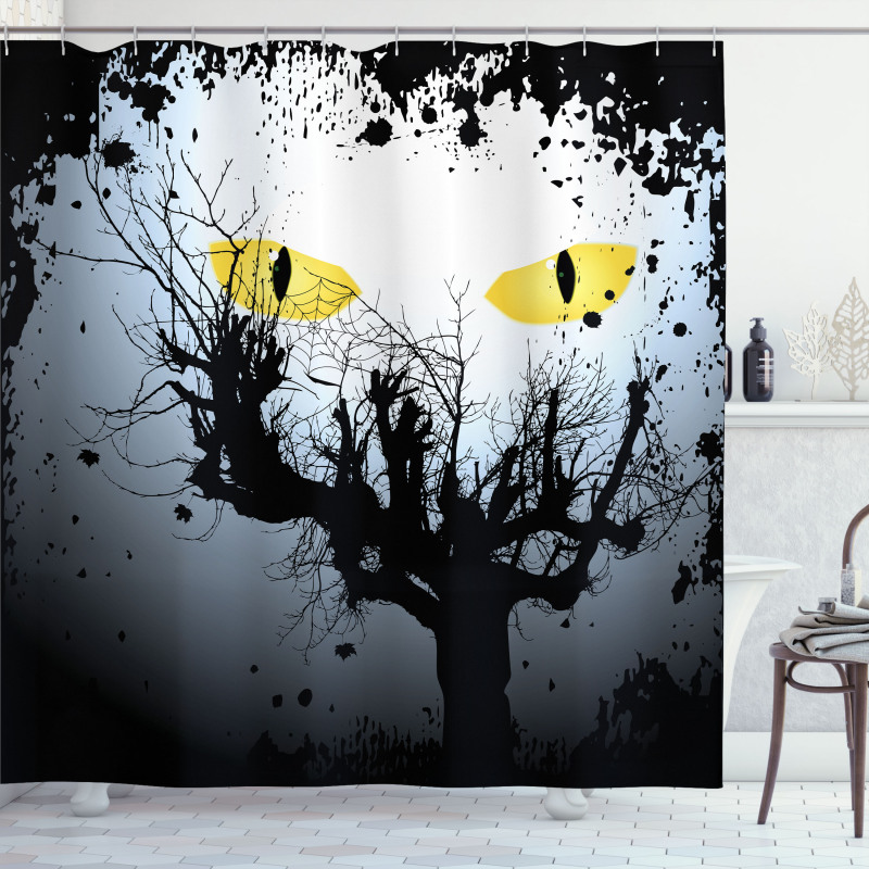 Scary Hunt Eyes Shower Curtain