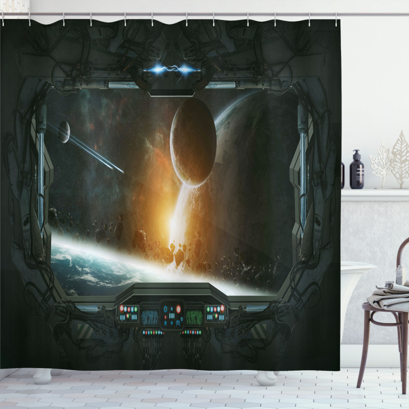 Astronaut from Earth Shower Curtain