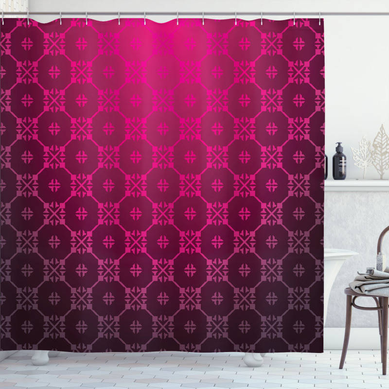 Medieval Style Stripes Shower Curtain