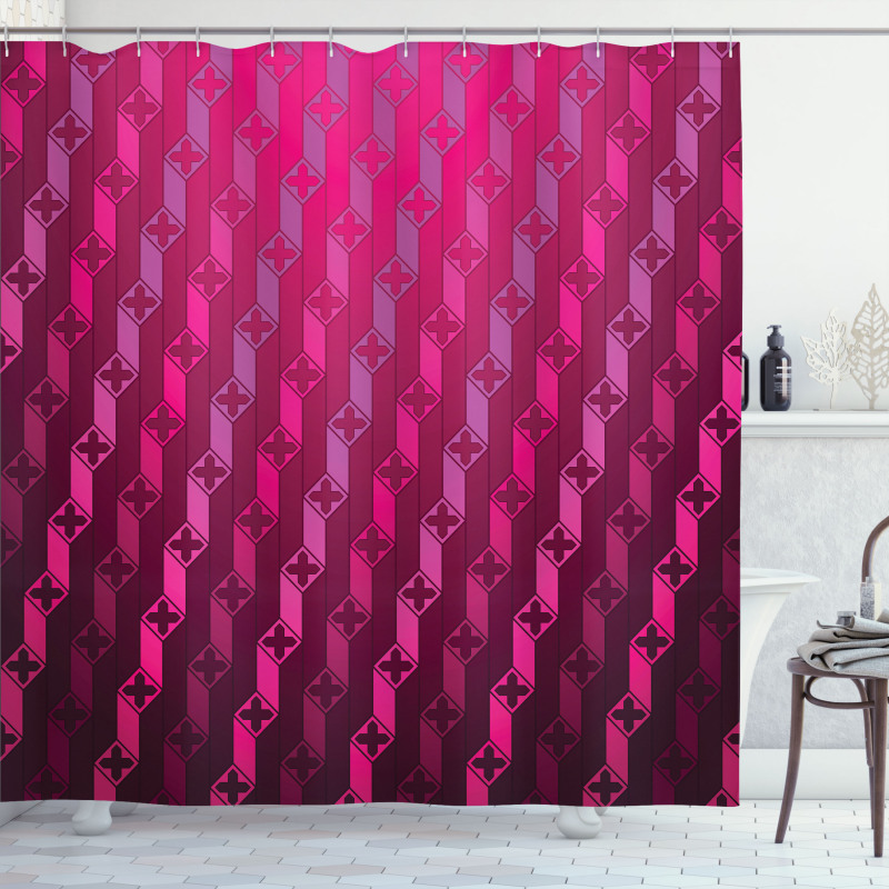 Abstract Striped Art Shower Curtain