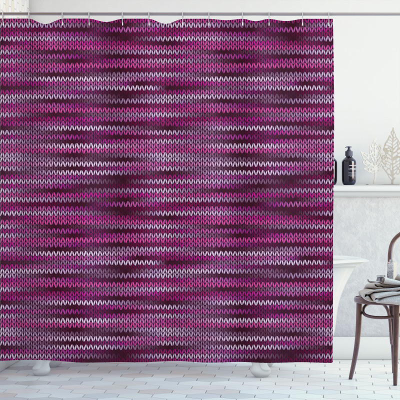 Vintage Knit Pattern Shower Curtain