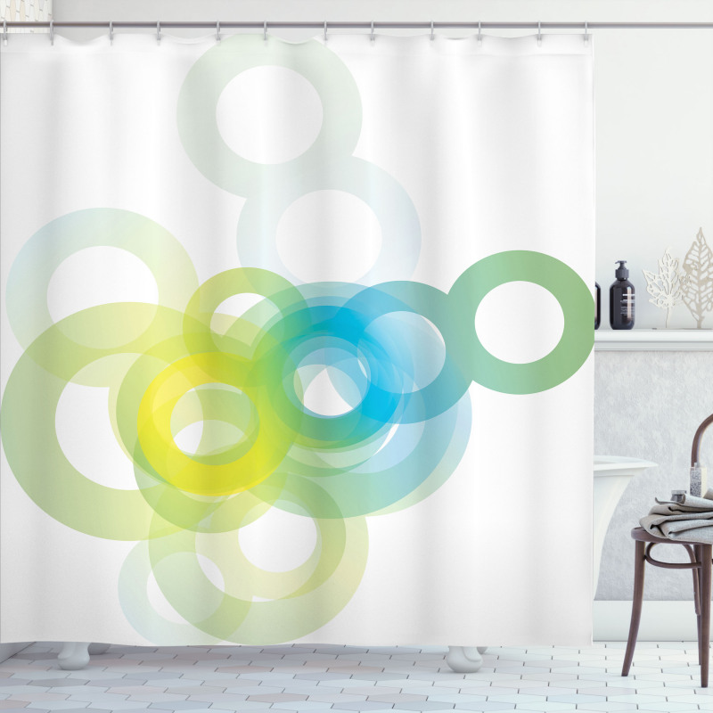 Modern Ombre Circle Shower Curtain