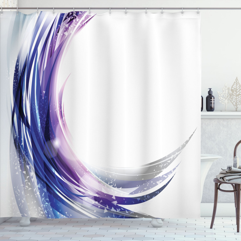 Wave Like Ombre Dots Shower Curtain