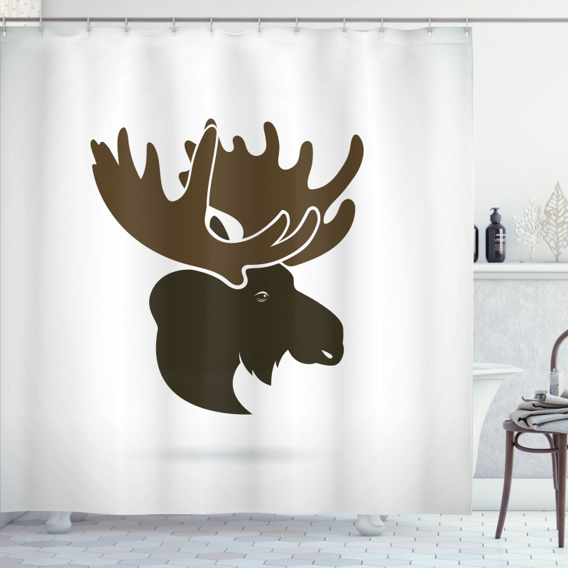 Canadian Deer Head Shower Curtain