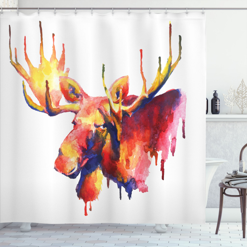 Psychedelic Watercolors Shower Curtain