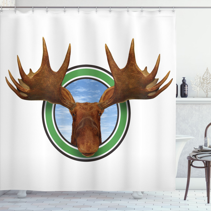 Northern Fauna Deer Shower Curtain