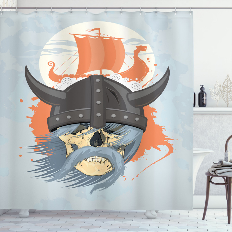 Ghost Warrior Cartoon Shower Curtain