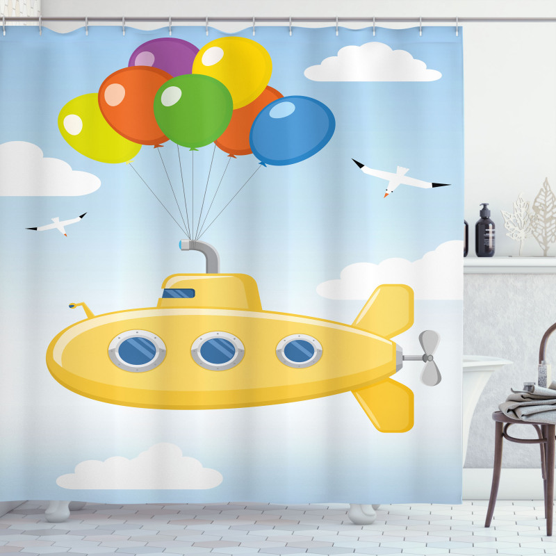 Flying in Sky Shower Curtain