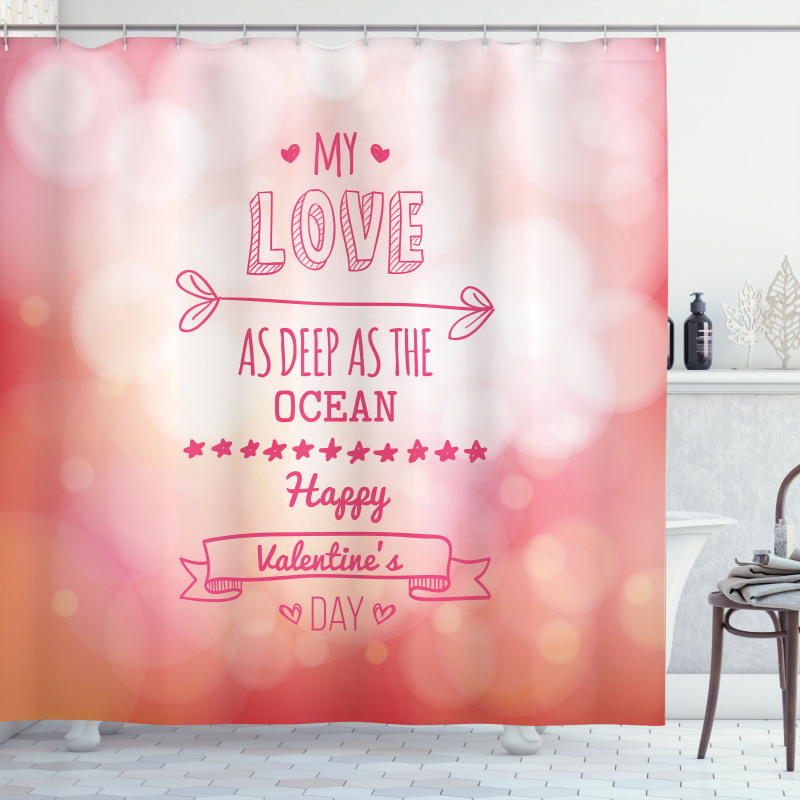 Pink Love Story Shower Curtain