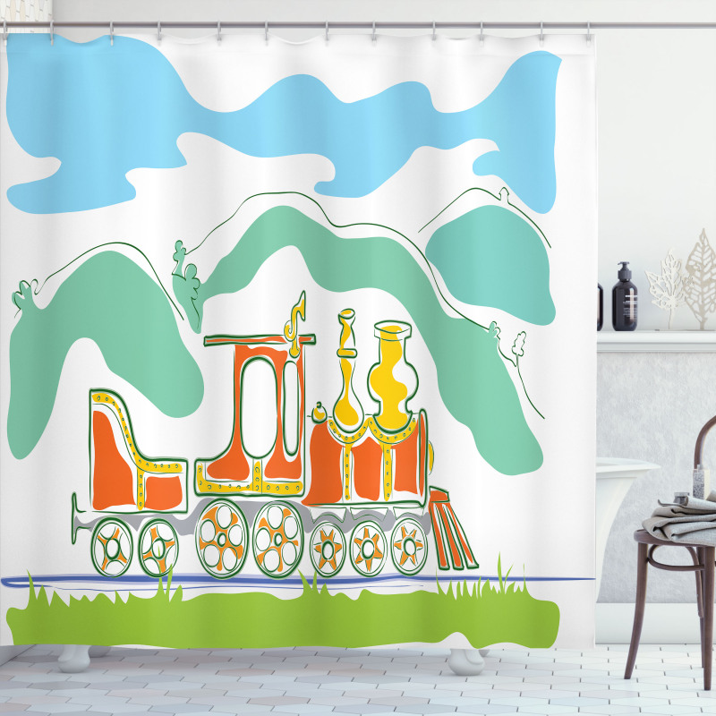 Small Old Train Shower Curtain