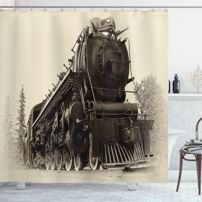 Antique Train Art Shower Curtain