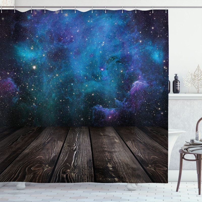 Space from Home View Shower Curtain