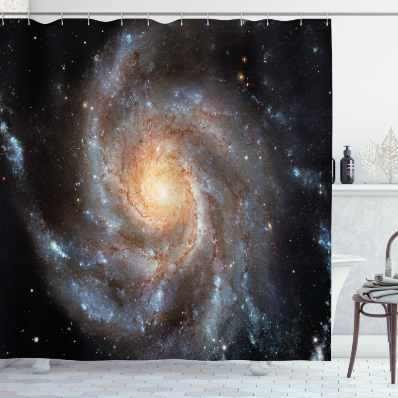 Star Disc in Huge Space Shower Curtain