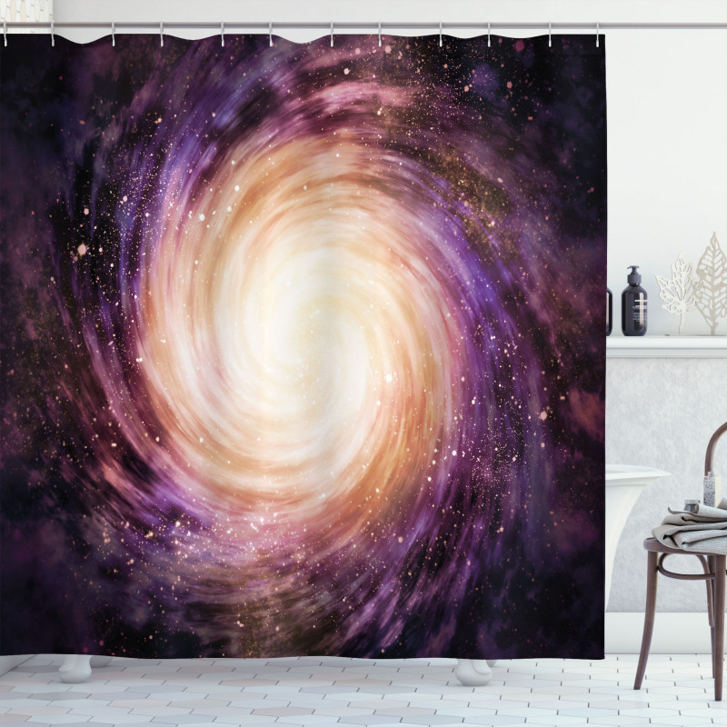 Alluring Space Hole Shower Curtain