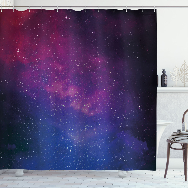 Stardust Space Rainbow Shower Curtain