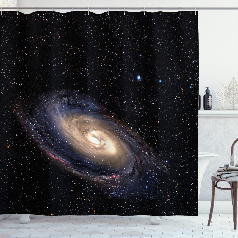 Spiral Space Universe Shower Curtain