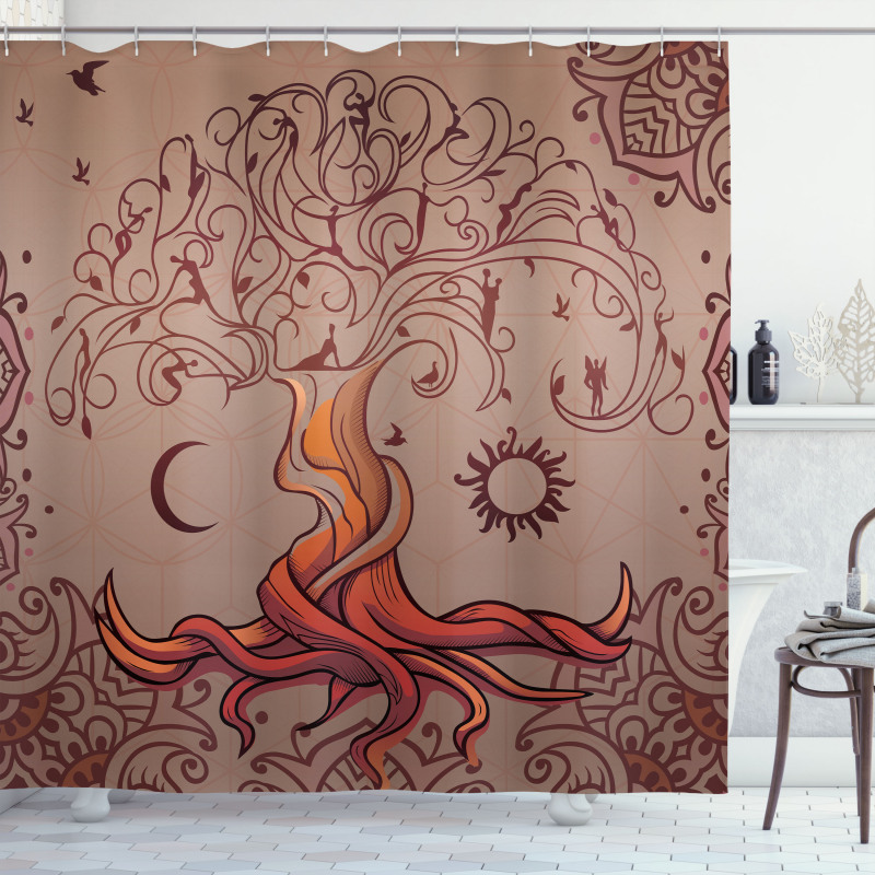 Charming Vintage Tree Shower Curtain