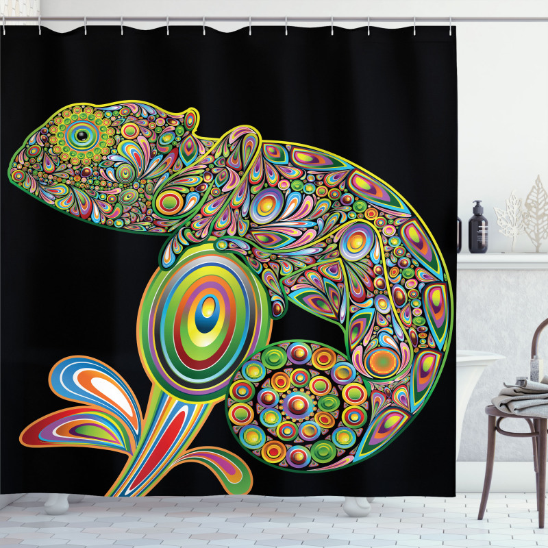 Chameleon Embelished Shower Curtain