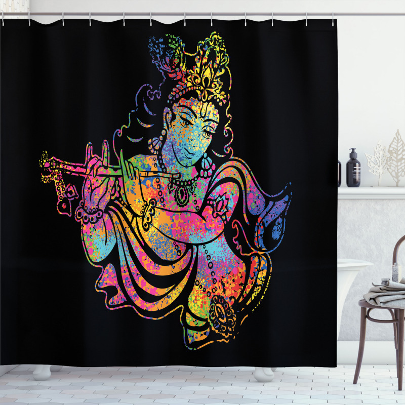 Mystic Ancient Figure Music Shower Curtain