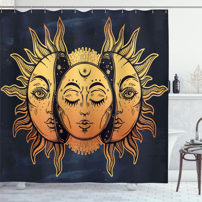 Mystic Moon Sun Shower Curtain