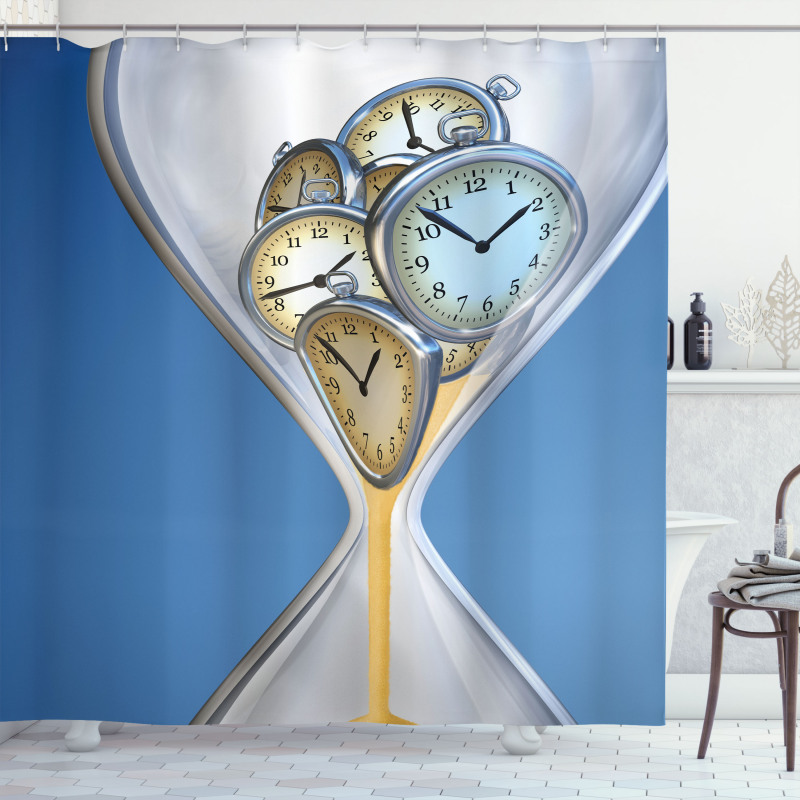 Clock Sand Shower Curtain