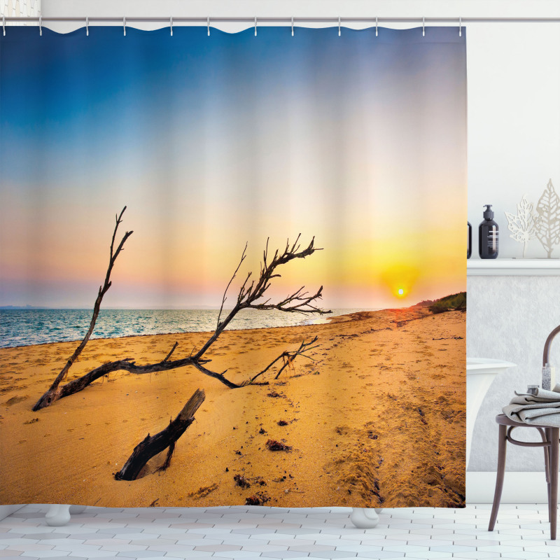 Sunrise at a Sea Shore Shower Curtain