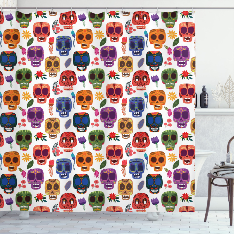 Scary Mask Shower Curtain