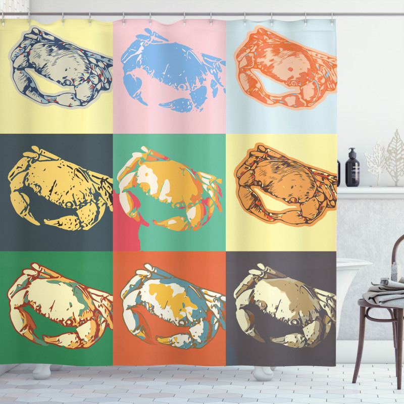 Composition of Crabs Shower Curtain