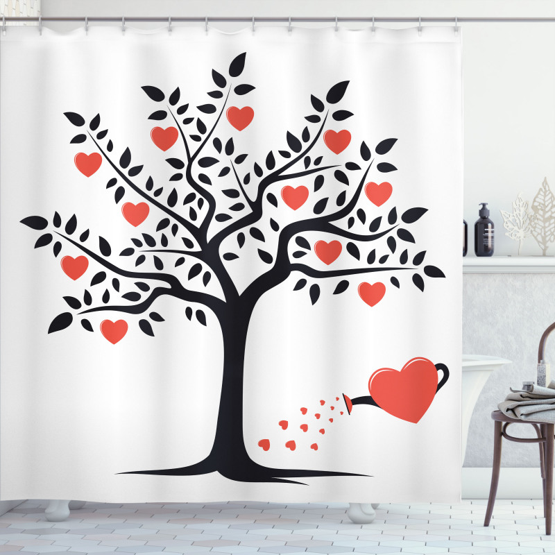 Romantic Love Tree Shower Curtain