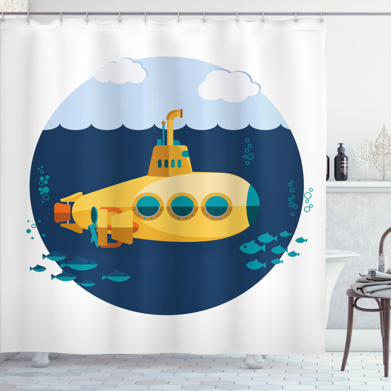Sea Fish Cloud Shower Curtain